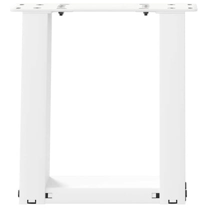 Couchtischbeine U-Form 2 Stk. Weiß 30x(30-31) cm Stahl