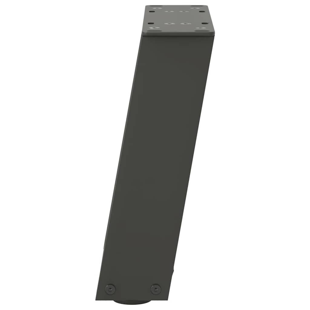 Pieds de table basse en U, 2 pièces, anthracite, 30 x 30-31 cm, acier