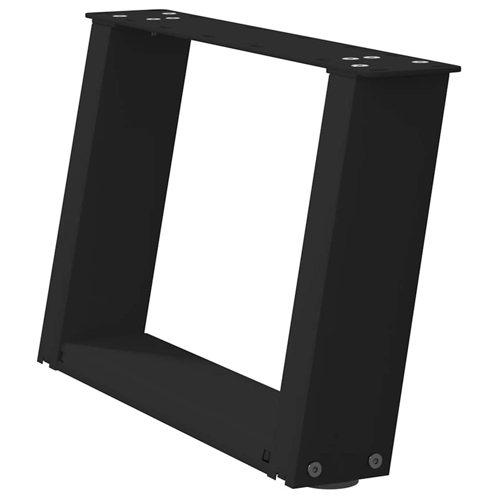Pieds de table basse en U, 2 pièces, noir, 40 x 30-31 cm, acier