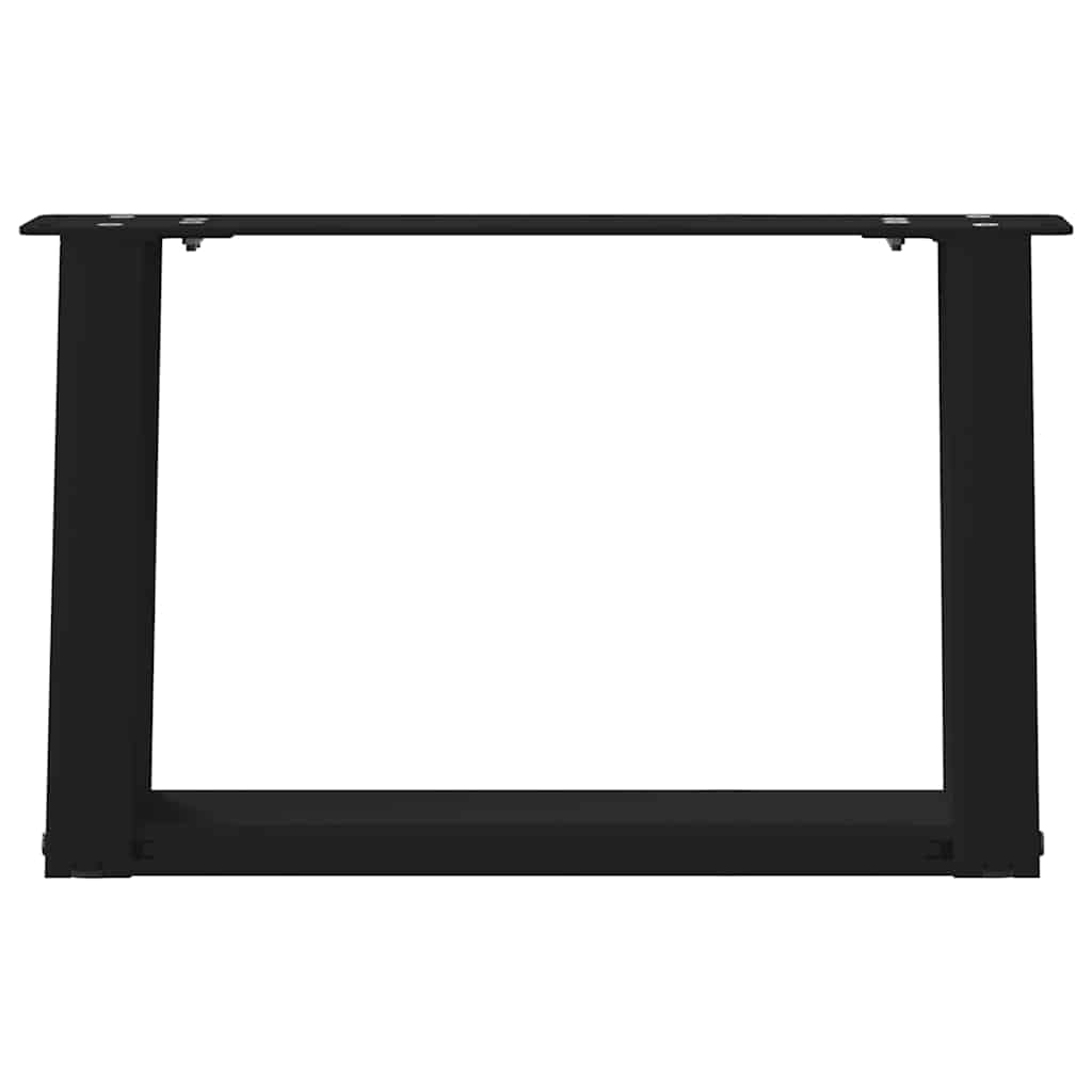 Pieds de table basse en U, 2 pièces, noir, 40 x 30-31 cm, acier