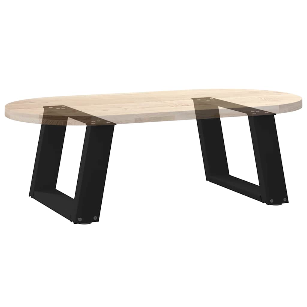 Pieds de table basse en U, 2 pièces, noir, 40 x 30-31 cm, acier