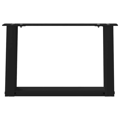 Couchtischbeine U-Form 2 Stk. Schwarz 50x(30-31) cm Stahl