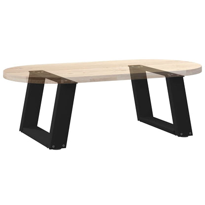 Couchtischbeine U-Form 2 Stk. Schwarz 50x(30-31) cm Stahl