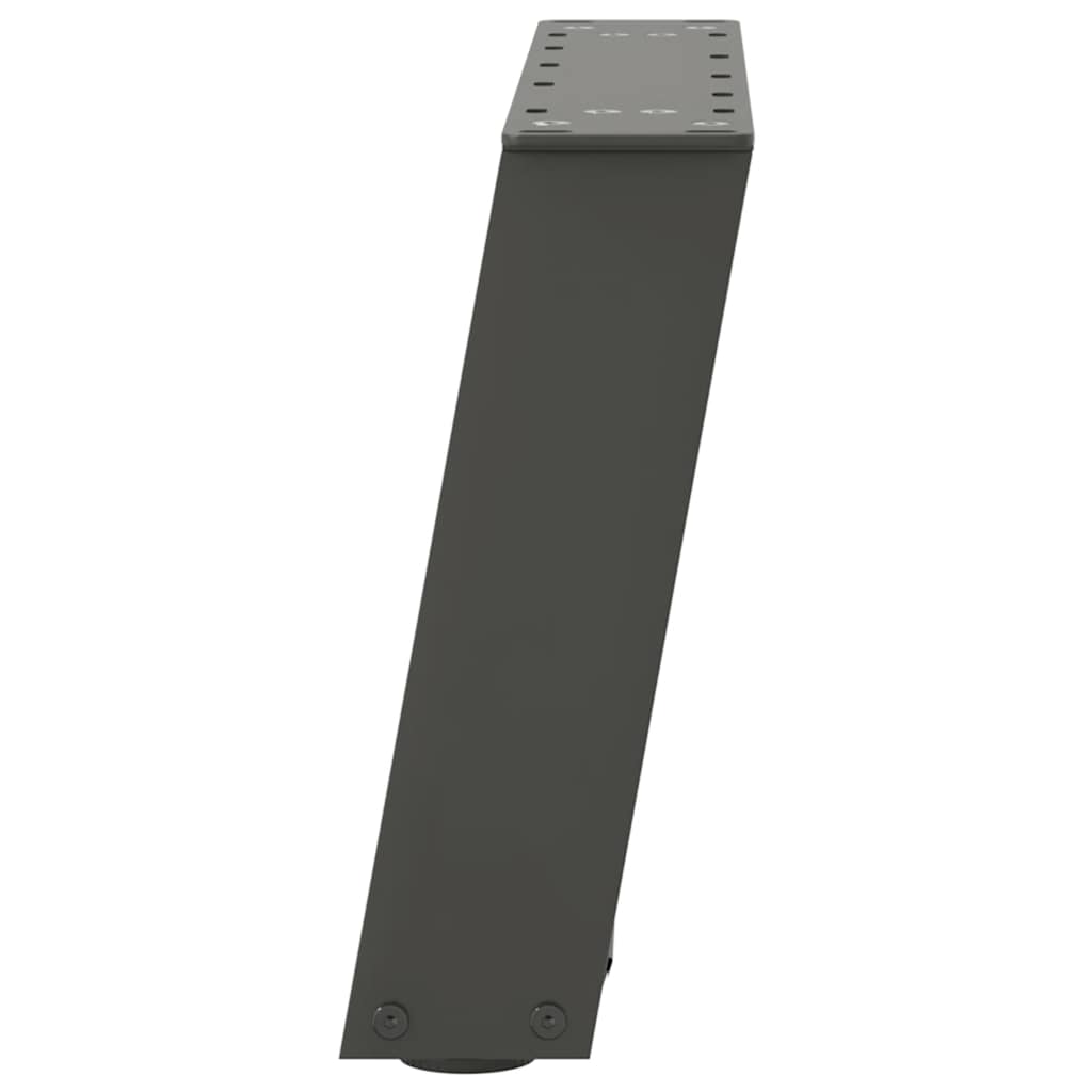 Pieds de table basse en U, 2 pièces, anthracite, 50 x 30-31 cm, acier