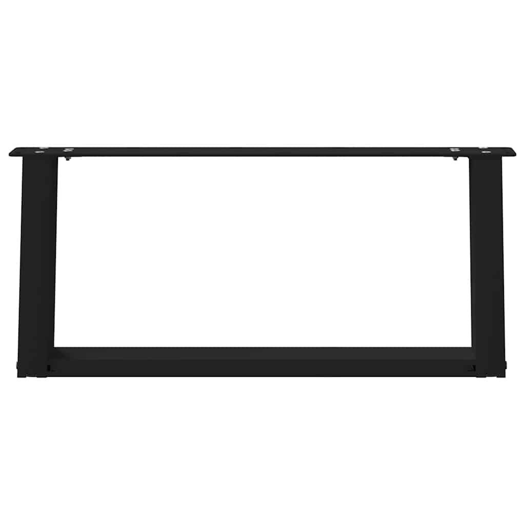 Pieds de table basse en U, 2 pièces, noir, 60 x 30-31 cm, acier