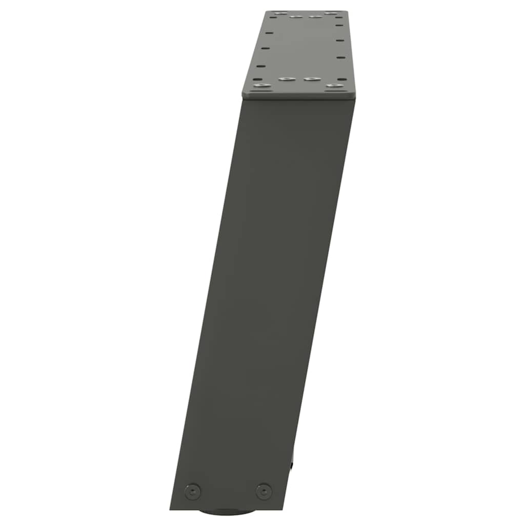 Pieds de table basse en U, 2 pièces, anthracite, 60 x 30-31 cm, acier