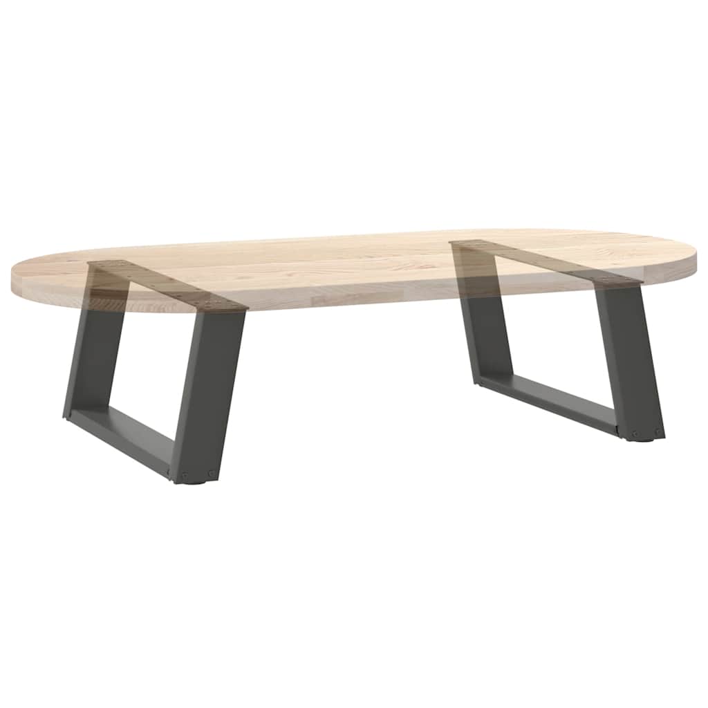 Pieds de table basse en U, 2 pièces, anthracite, 60 x 30-31 cm, acier