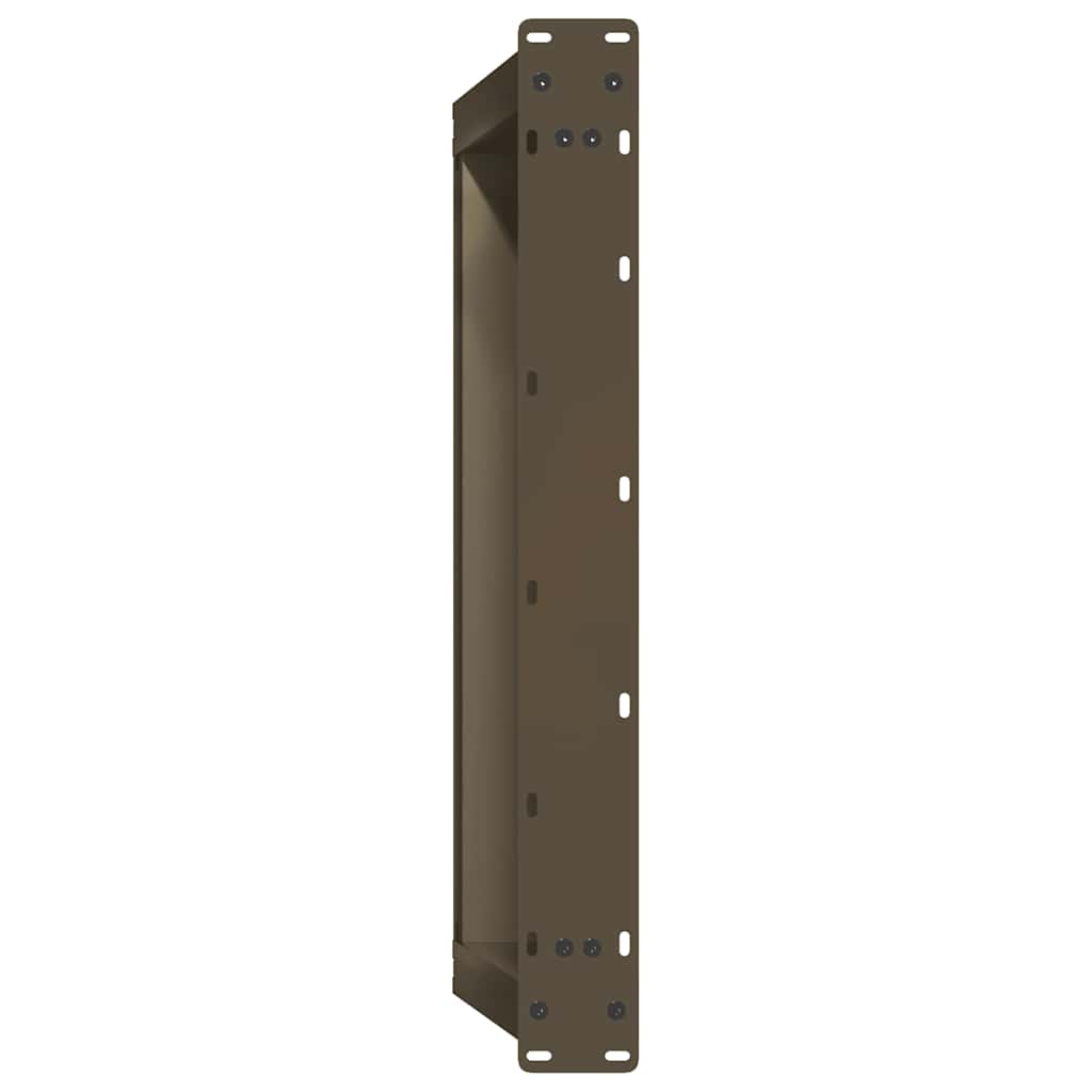Pieds de table basse en U, 2 pièces, acier naturel, 60 x (30-31) cm