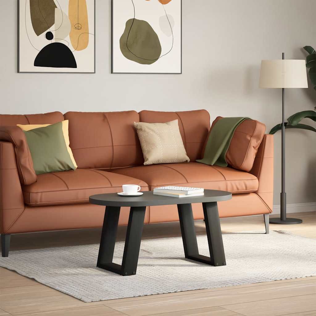 Pieds de table basse en U, 2 pièces, noir, 28 x 42-43 cm, acier