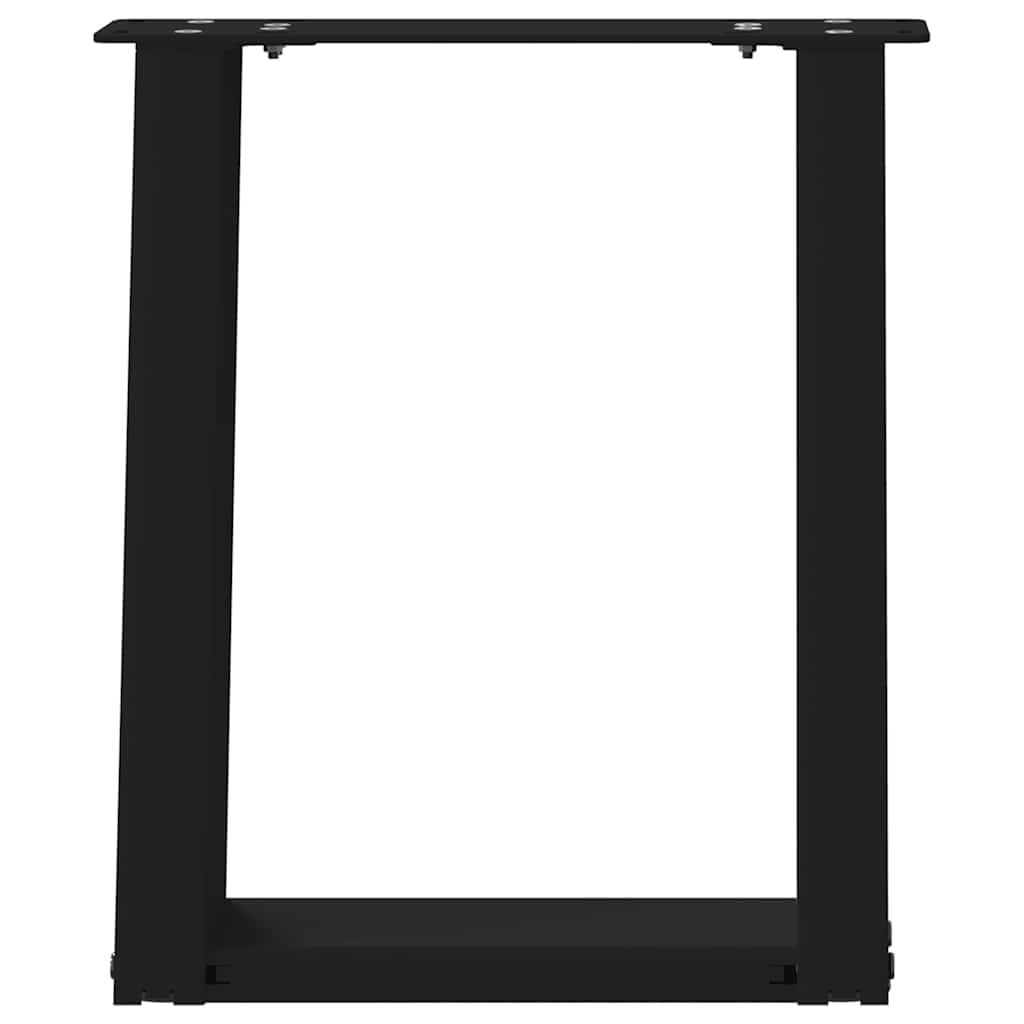 Pieds de table basse en U, 2 pièces, noir, 28 x 42-43 cm, acier