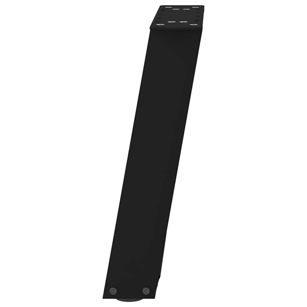 Pieds de table basse en U, 2 pièces, noir, 38 x 42-43 cm, acier