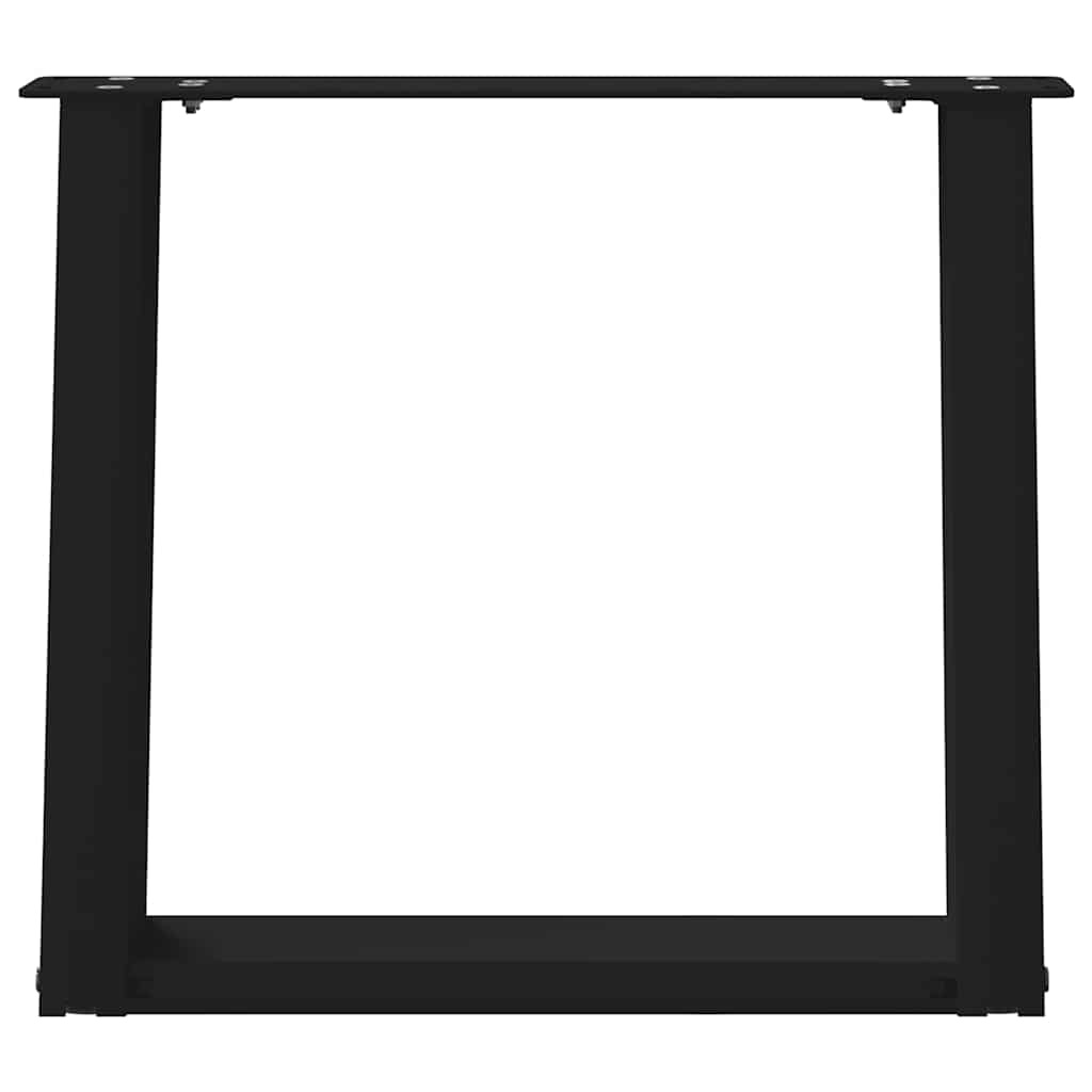 Pieds de table basse en U, 2 pièces, noir, 50 x 42-43 cm, acier