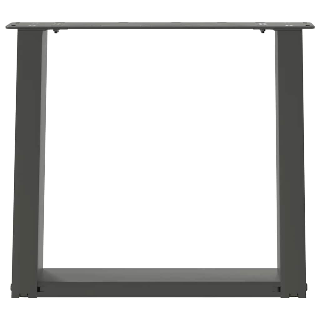 Pieds de table basse en U, 2 pièces, anthracite, 50 x 42-43 cm, acier