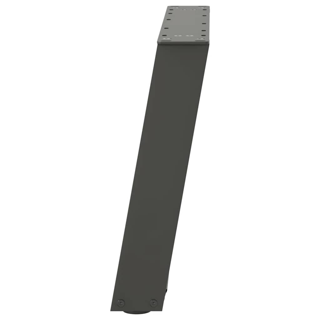 Pieds de table basse en U, 2 pièces, anthracite, 50 x 42-43 cm, acier