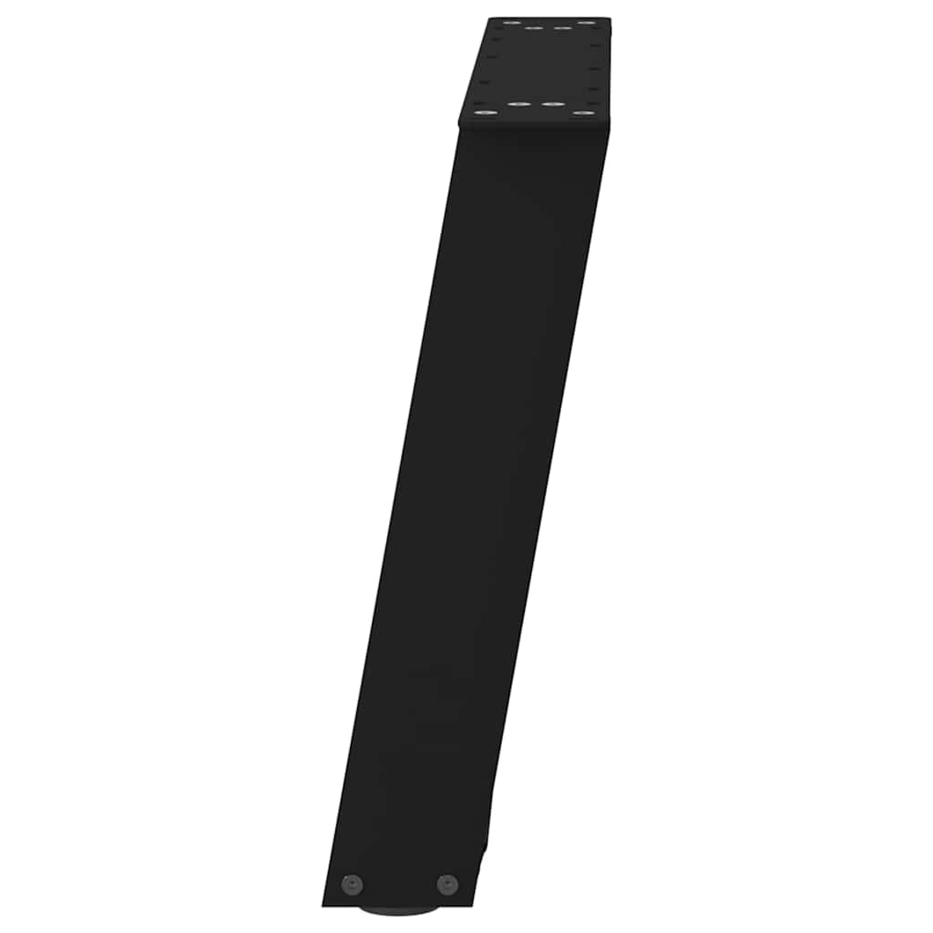 Pieds de table basse en U, 2 pièces, noir, 60 x 42-43 cm, acier