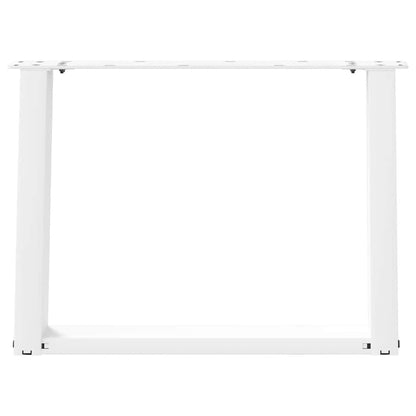 Couchtischbeine U-Form 2 Stk. Weiß 60x(42-43) cm Stahl