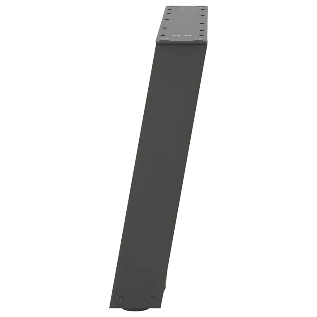 Pieds de table basse en U, 2 pièces, anthracite, 70 x (42-43) cm, acier