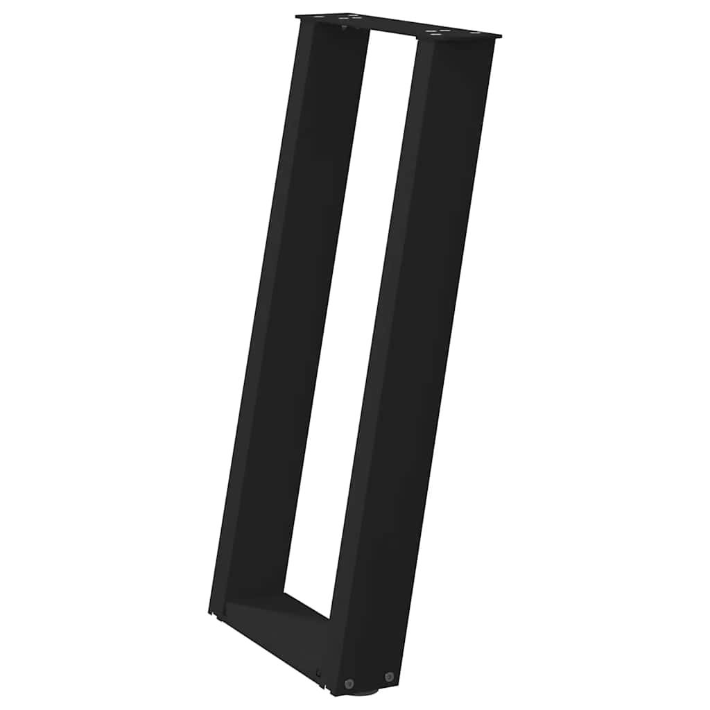 Konsolentischbeine U-Form 2 Stk. Schwarz 28x(72-73) cm Stahl