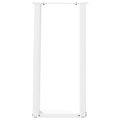 Konsolentischbeine U-Form 2 Stk. Weiß 28x(72-73) cm Stahl