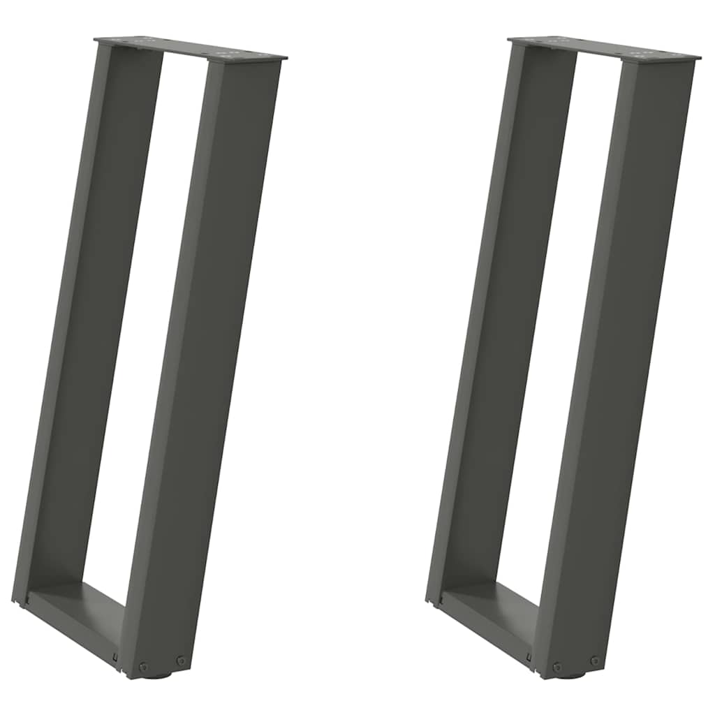 Konsolentischbeine U-Form 2 Stk. Anthrazit 28x(72-73) cm Stahl
