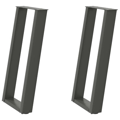 Konsolentischbeine U-Form 2 Stk. Anthrazit 28x(72-73) cm Stahl