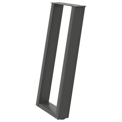 Konsolentischbeine U-Form 2 Stk. Anthrazit 28x(72-73) cm Stahl