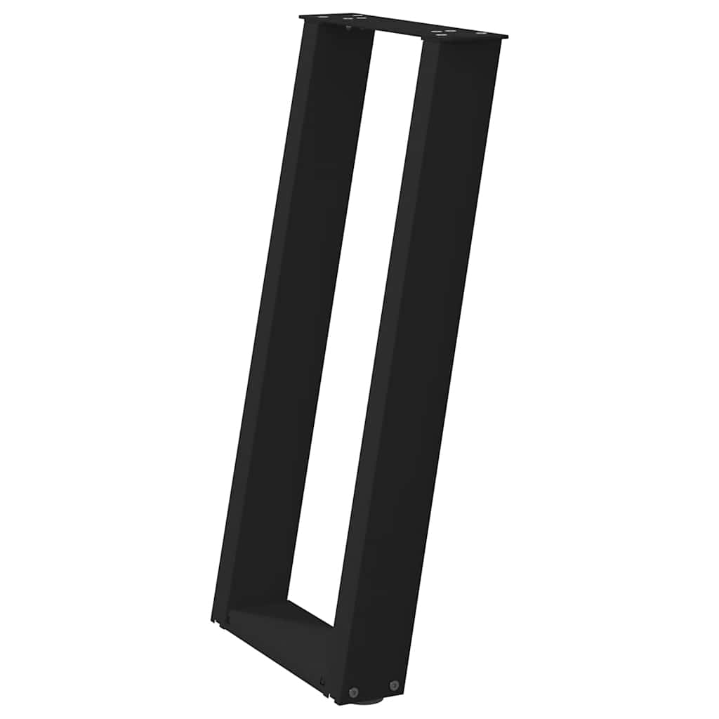 Konsolentischbeine U-Form 2 Stk. Schwarz 38x(72-73) cm Stahl