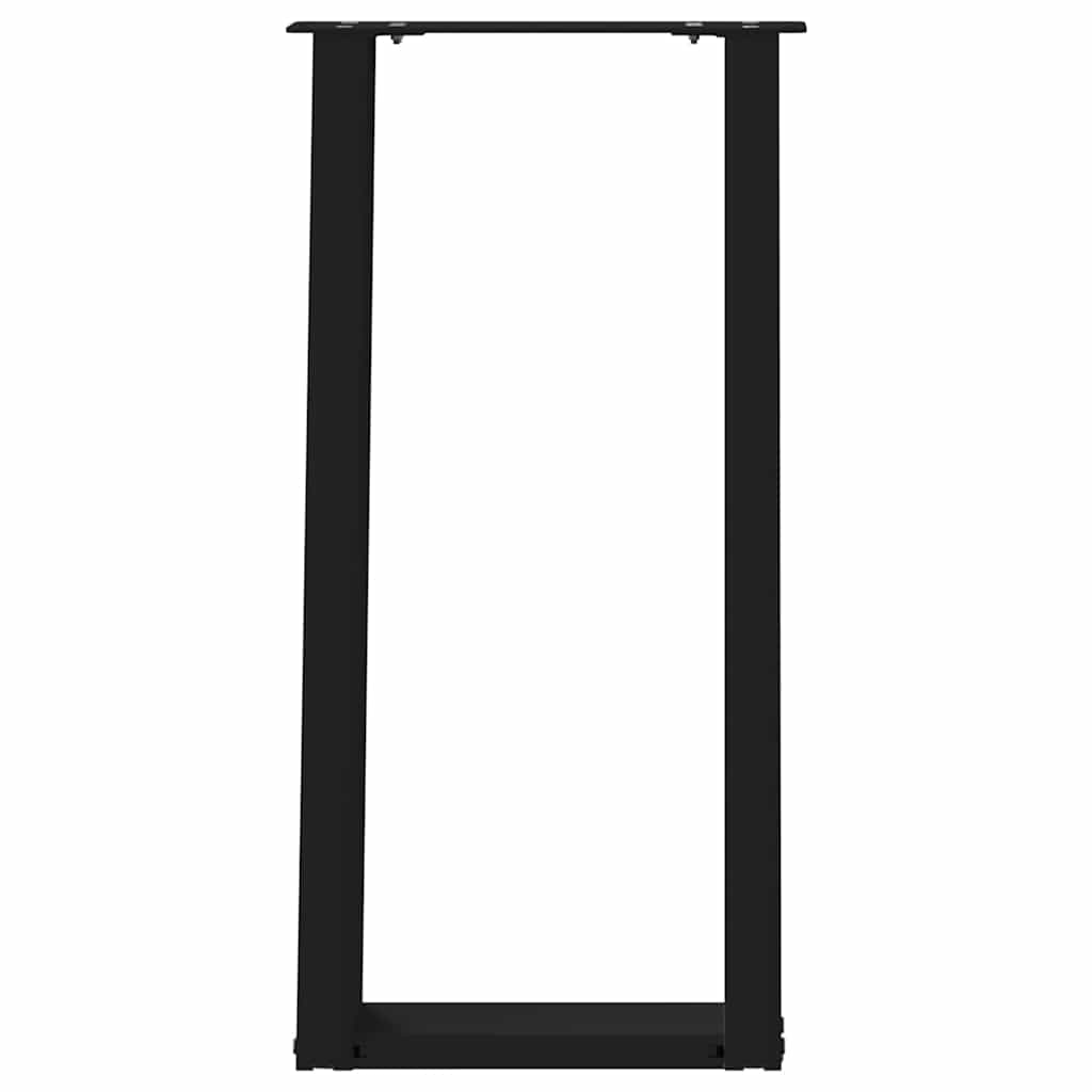 Konsolentischbeine U-Form 2 Stk. Schwarz 38x(72-73) cm Stahl