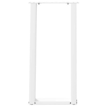 Konsolentischbeine U-Form 2 Stk. Weiß 38x(72-73) cm Stahl