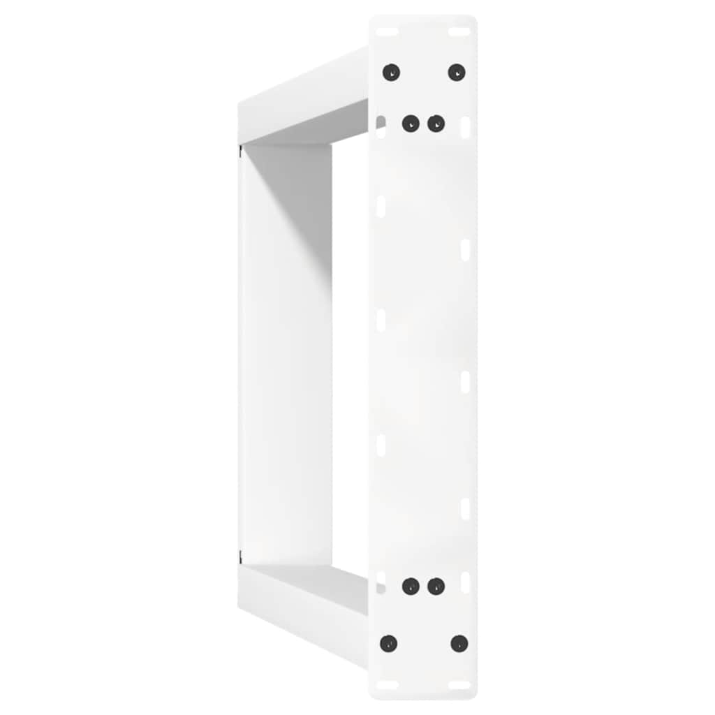 Konsolentischbeine U-Form 2 Stk. Weiß 38x(72-73) cm Stahl