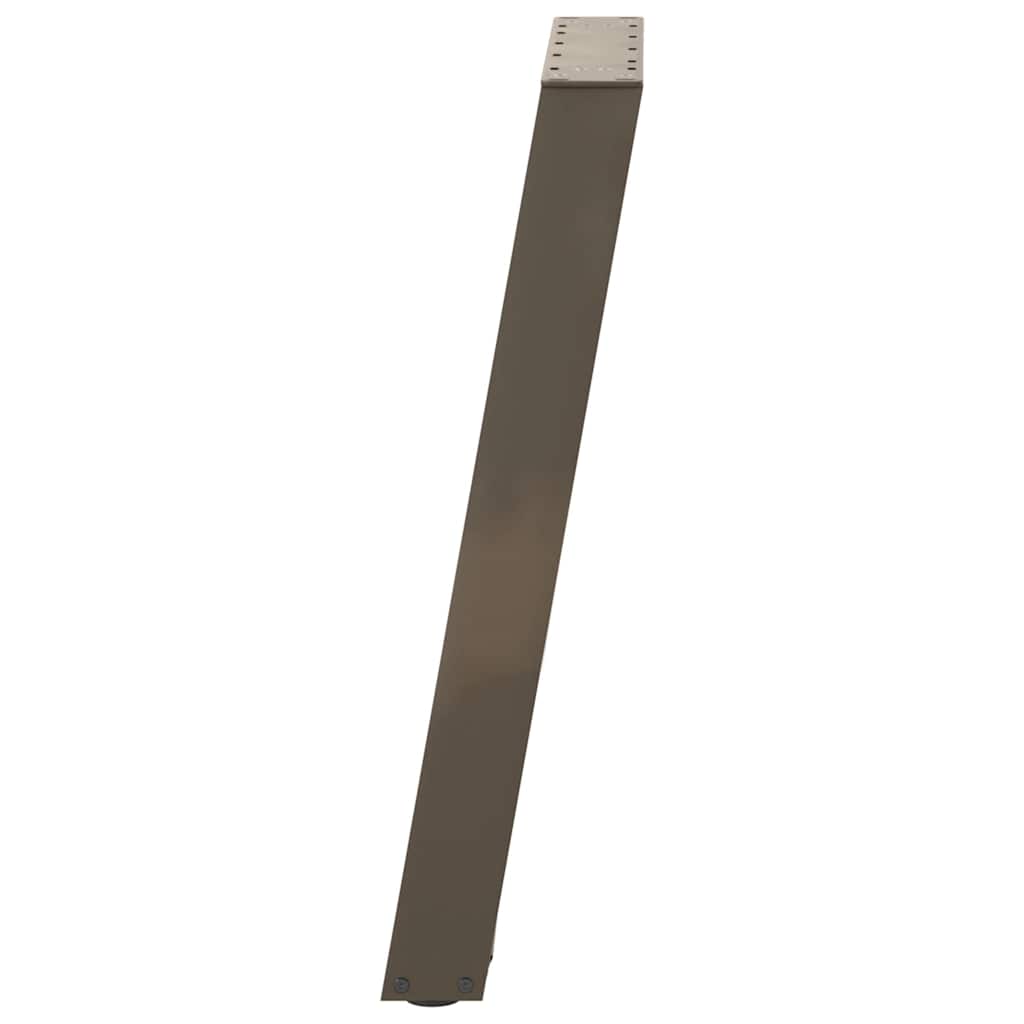 Esstischbeine U-Form 2 Stk. Naturstahl 50x(72-73) cm Stahl
