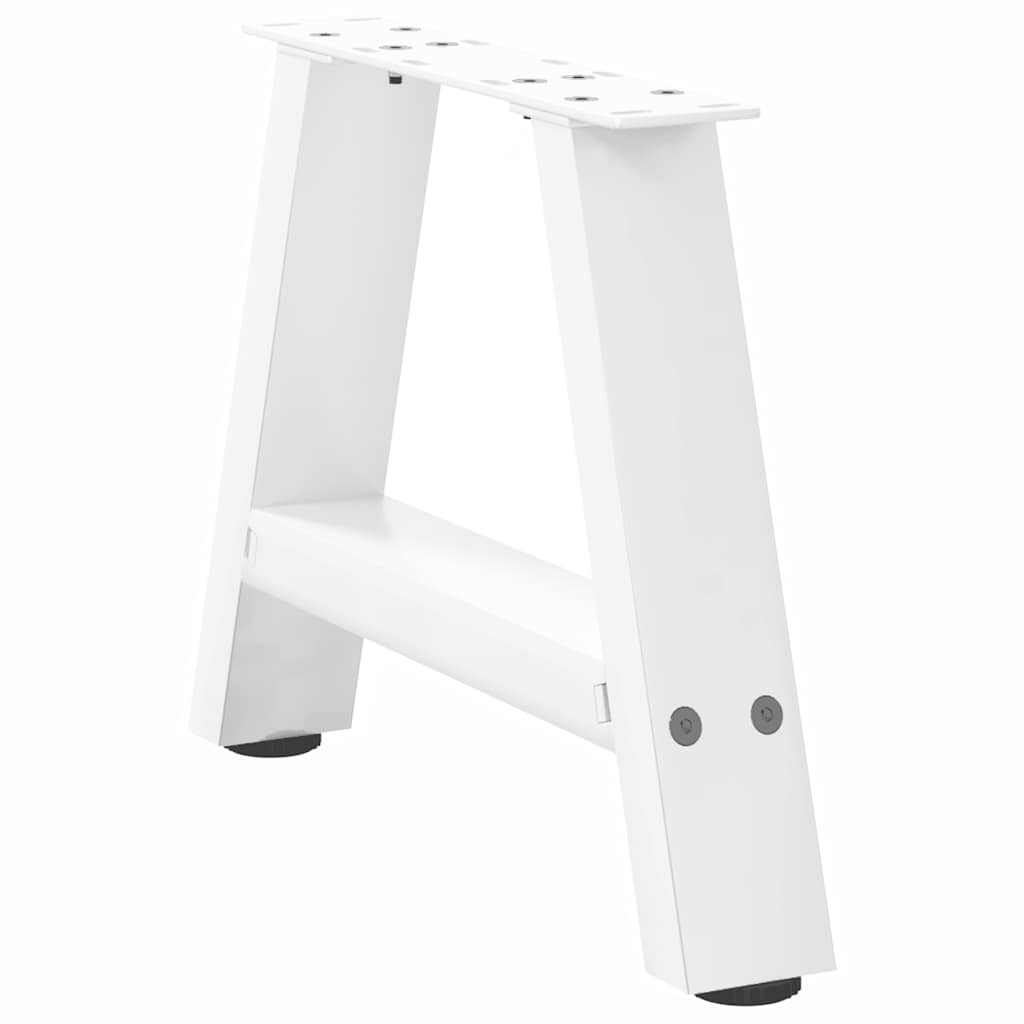 Pieds de table basse en forme de A, 2 pièces, blanc, 30 x 30-31 cm, acier