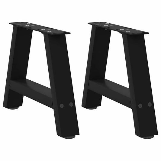 Pieds de table basse en forme de A, 2 pièces, noir, 40 x 30-31 cm, acier