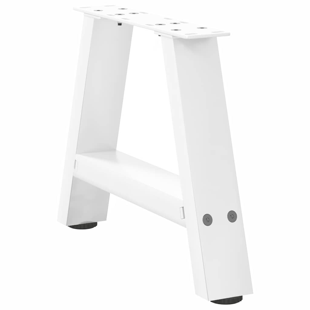Pieds de table basse en forme de A, 2 pièces, blanc, 40 x 30-31 cm, acier