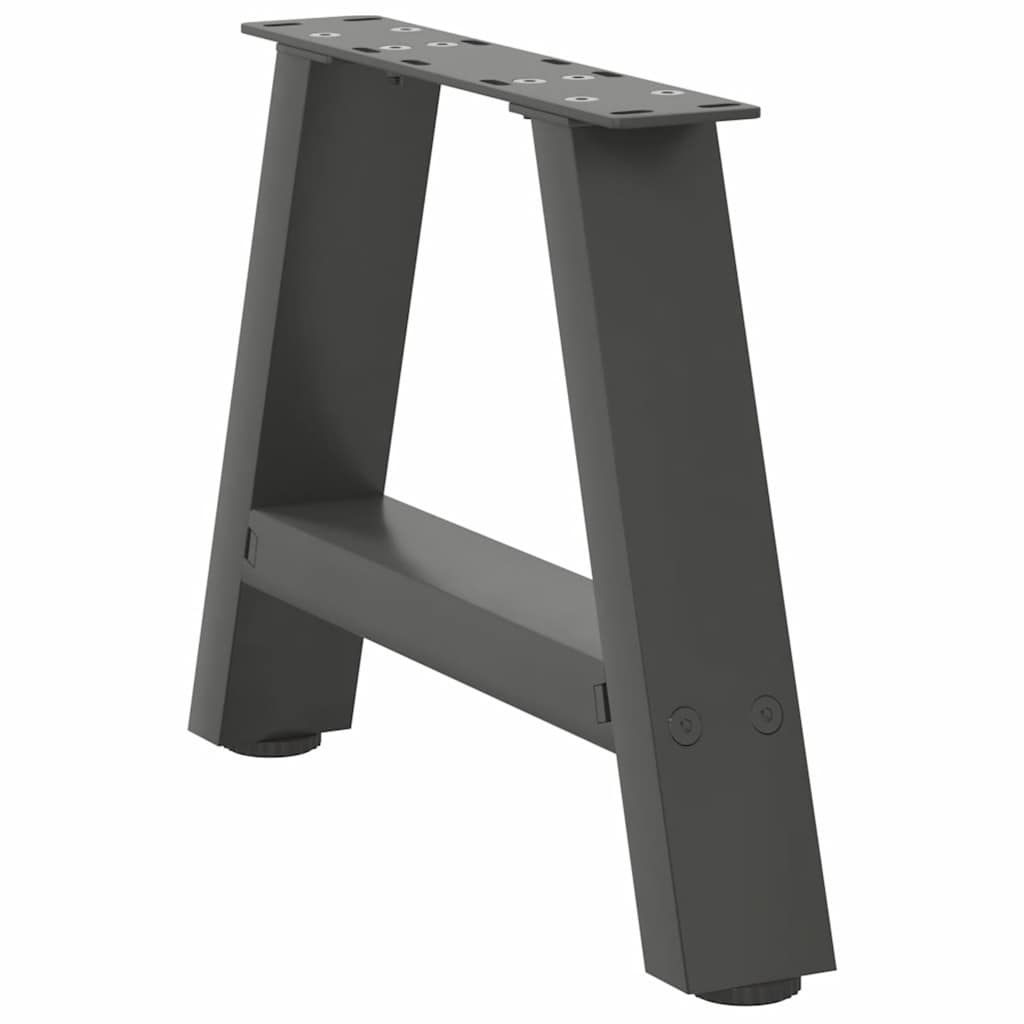 Pieds de table basse en forme de A, 2 pièces, anthracite, 40 x 30-31 cm, acier