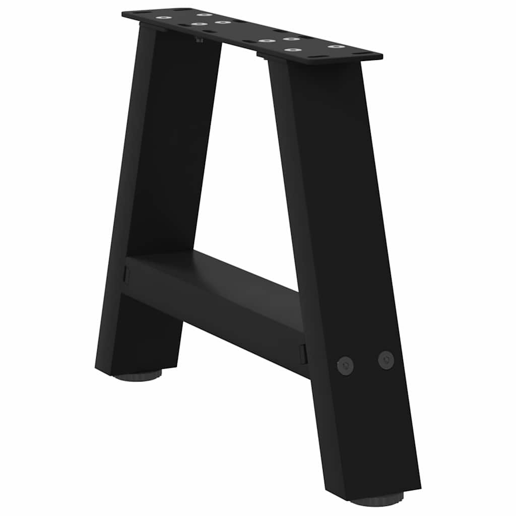 Pieds de table basse en forme de A, 2 pièces, noir, 50 x 30-31 cm, acier