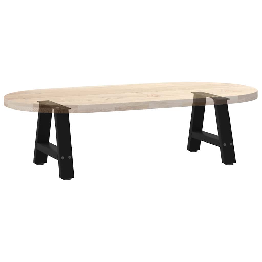 Pieds de table basse en forme de A, 2 pièces, noir, 50 x 30-31 cm, acier