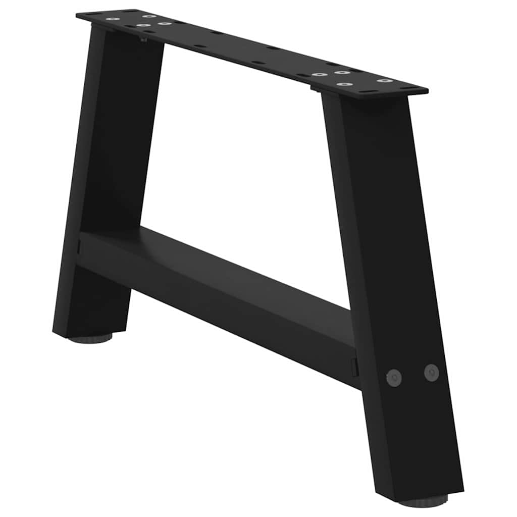 Pieds de table basse en forme de A, 2 pièces, noir, 60 x 30-31 cm, acier