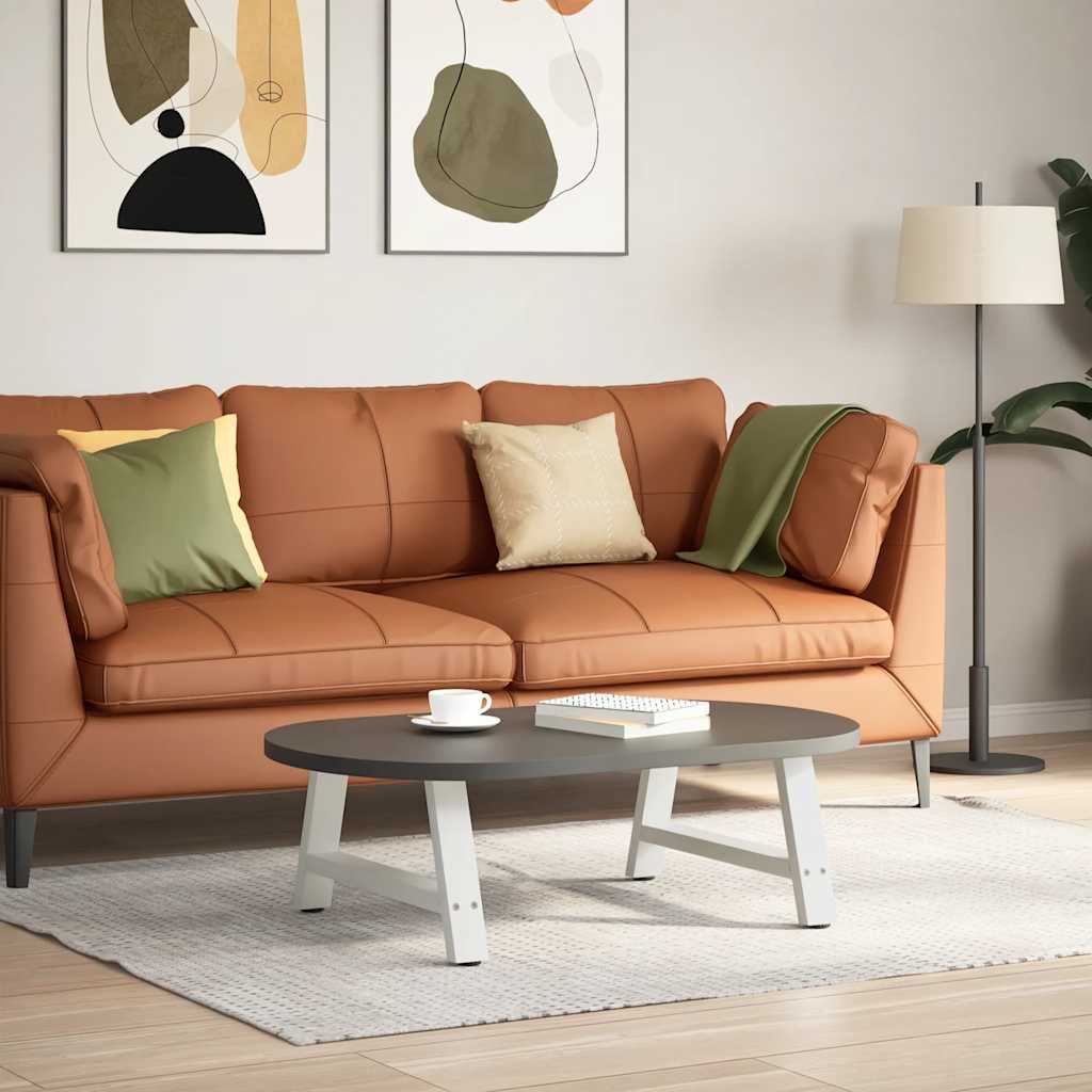 Pieds de table basse en forme de A, 2 pièces, blanc, 60 x 30-31 cm, acier