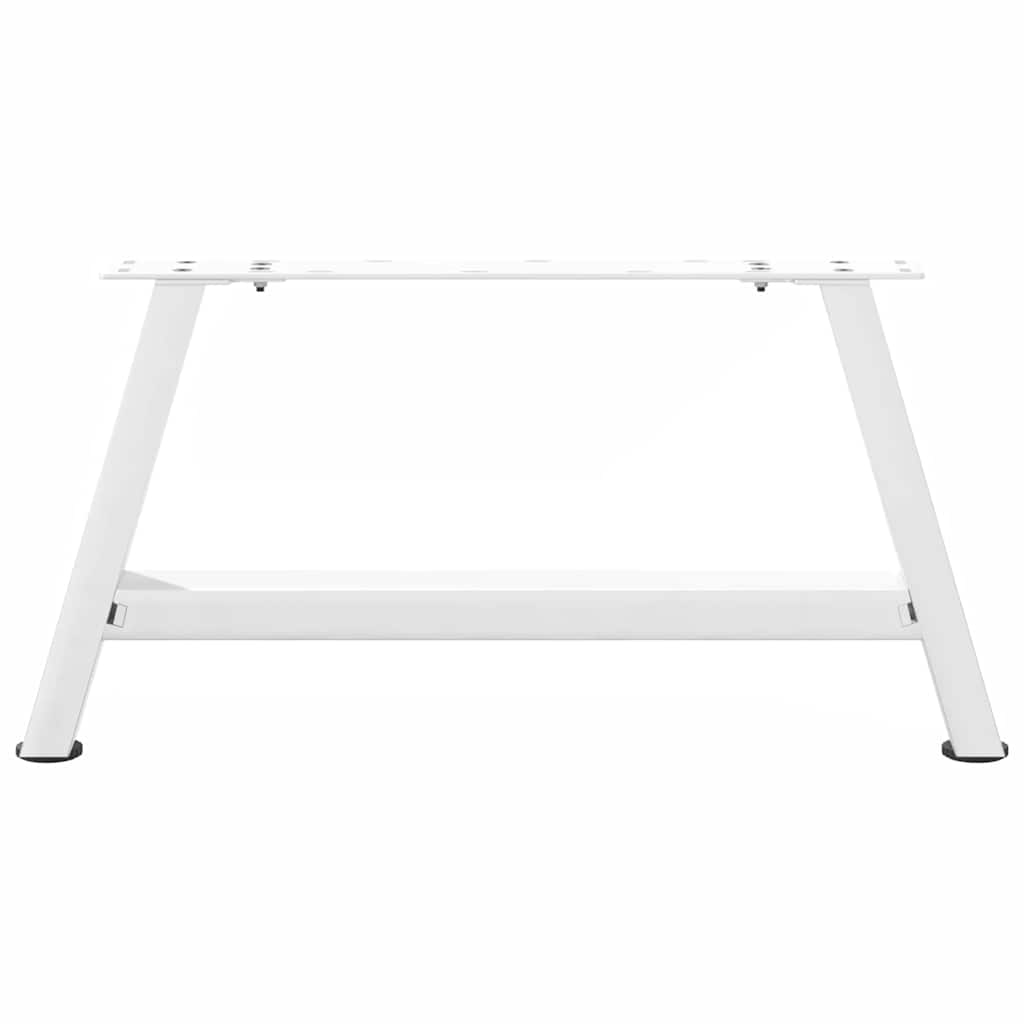 Pieds de table basse en forme de A, 2 pièces, blanc, 60 x 30-31 cm, acier