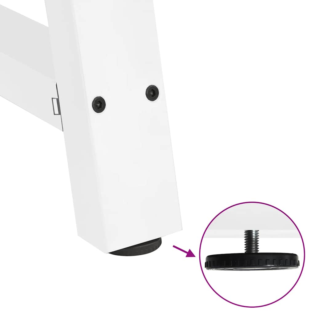 Pieds de table basse en forme de A, 2 pièces, blanc, 60 x 30-31 cm, acier
