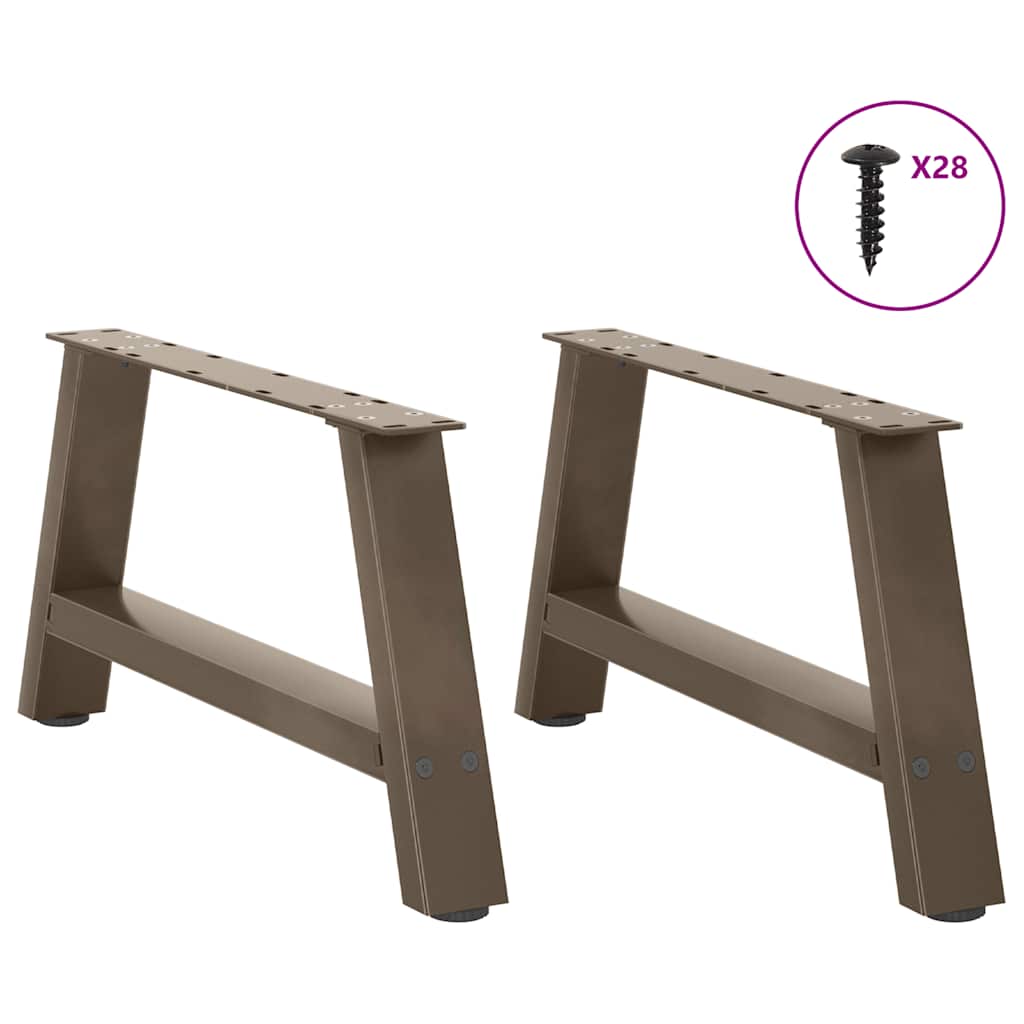 Couchtischbeine A-Form 2 Stk. 60x(30-31) cm Stahl