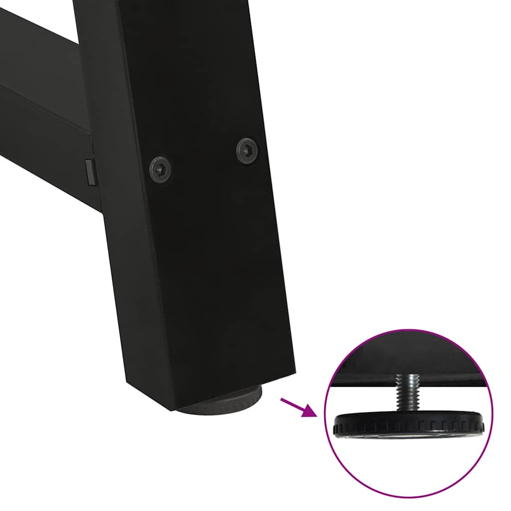 Pieds de table basse en forme de A, 2 pièces, noir, 70 x 30-31 cm, acier