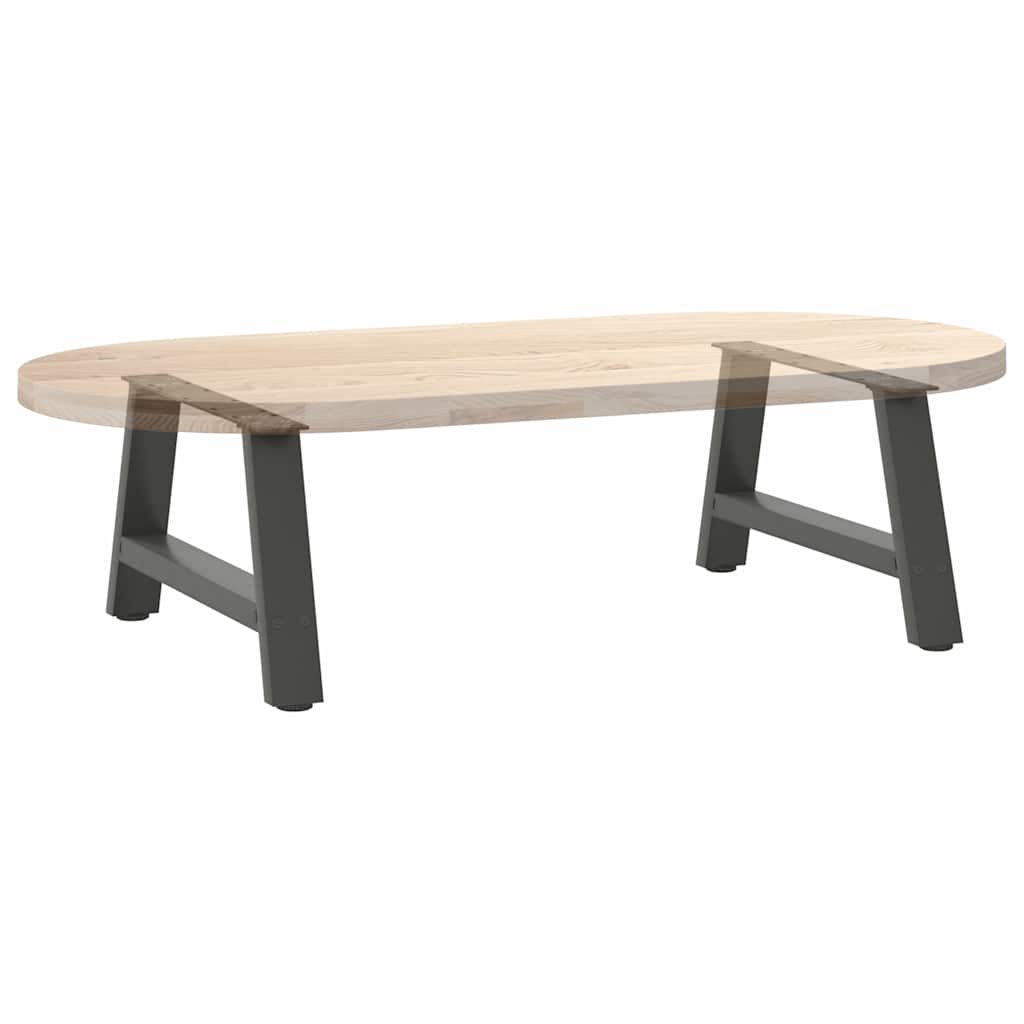 Pieds de table basse en forme de A, 2 pièces, anthracite, 70 x (30-31) cm, acier