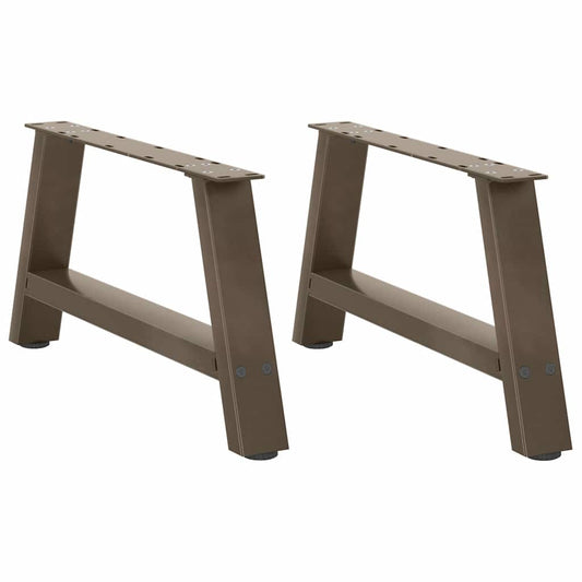 Pieds de table basse en forme de A, 2 pièces, 70 x (30-31) cm, acier