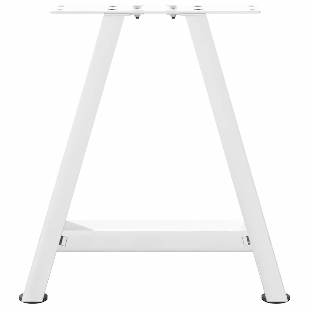 Pieds de table basse en forme de A, 2 pièces, blanc, 38 x 42-43 cm, acier