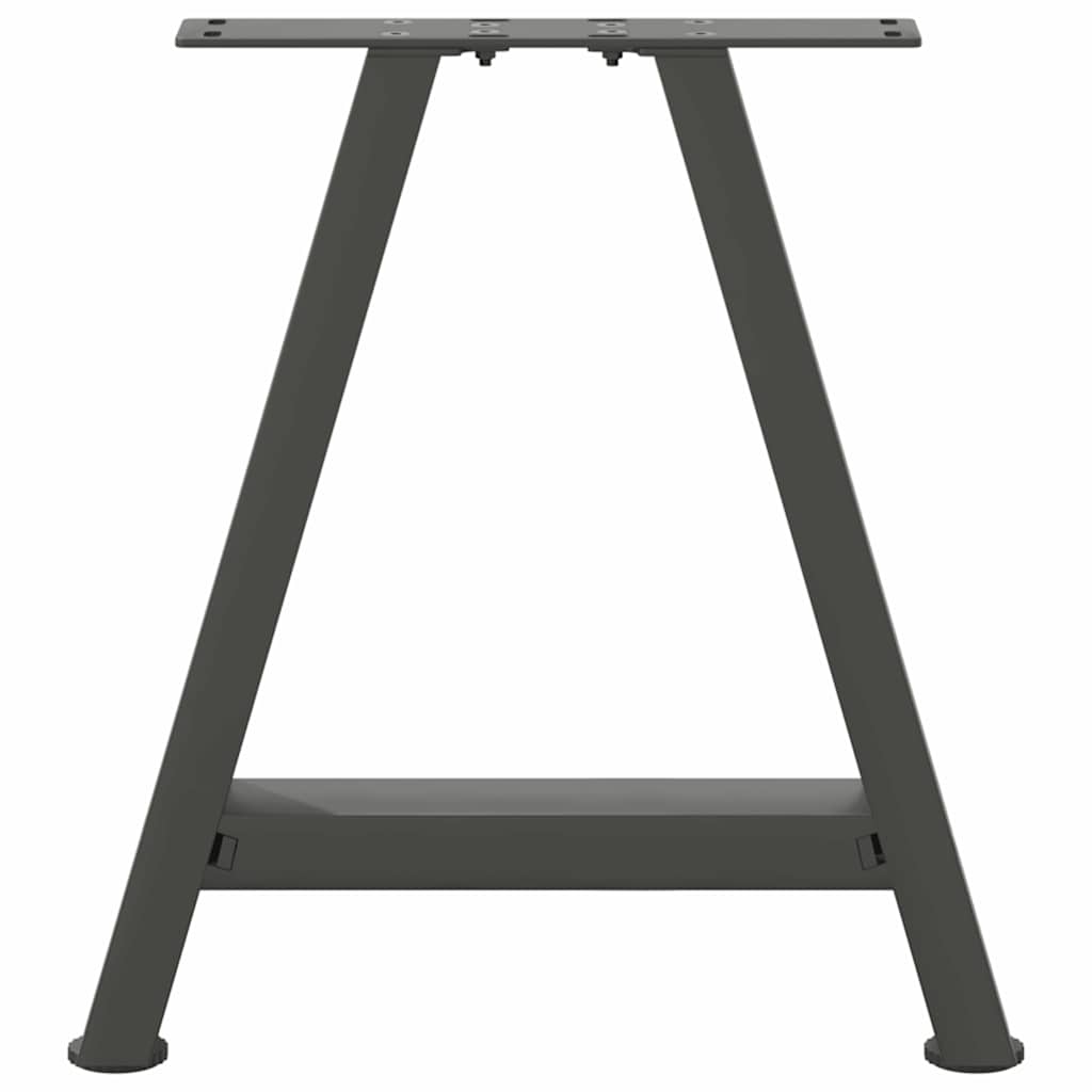 Pieds de table basse en forme de A, 2 pièces, anthracite, 38 x (42-43) cm, acier