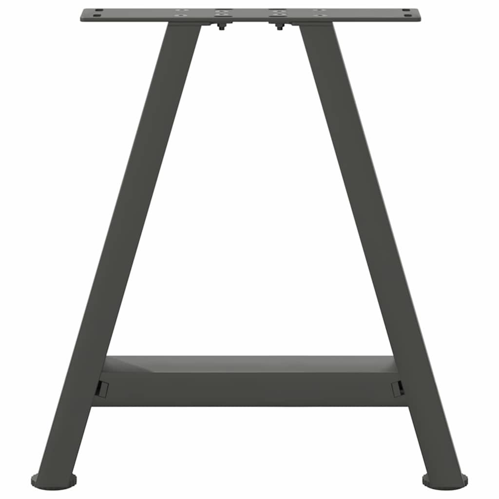 Pieds de table basse en forme de A, 2 pièces, anthracite, 38 x (42-43) cm, acier
