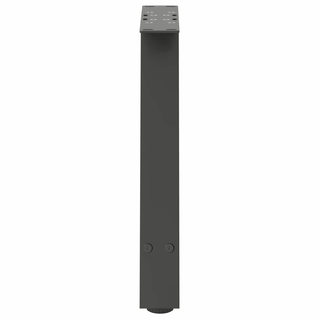 Pieds de table basse en forme de A, 2 pièces, anthracite, 38 x (42-43) cm, acier