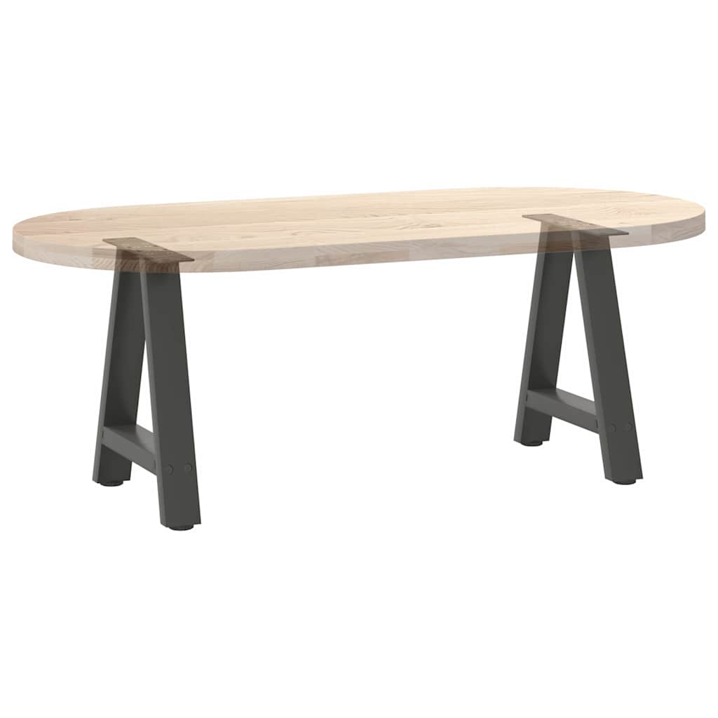Pieds de table basse en forme de A, 2 pièces, anthracite, 38 x (42-43) cm, acier